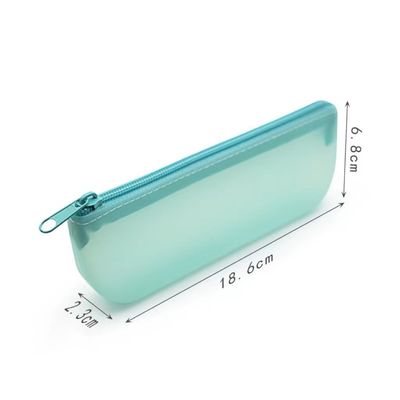 19*7*2.8cm 学生用ペンの道具 カスタムロゴのカラフルなデザインのシリコン収納袋