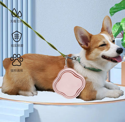 ペット犬の餌碗 500/1000ml容量 携帯型・環境に優しいシリコン素材