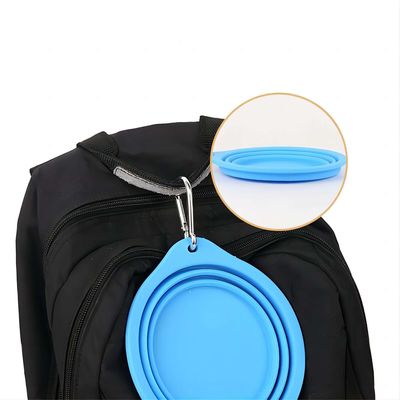 スローフードと屋外での飲み水のための旅行に優しいシリコンペットボウル