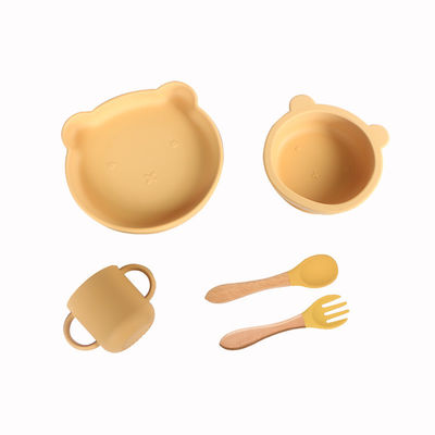 500g BPAフリー シリコン キッズ ベビーフィッティング 食器セット クラシックデザイン