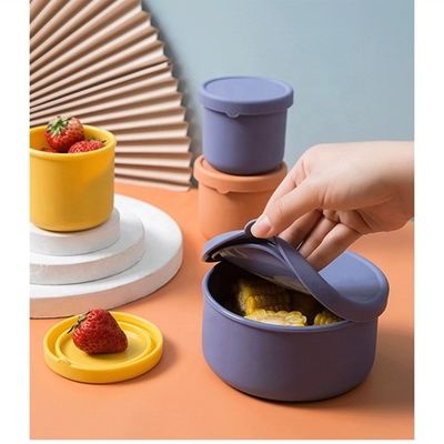 キッチン 食品 保存 丸い シリコン ランチボックス Bento ボックス BPA 無料 新鮮保存