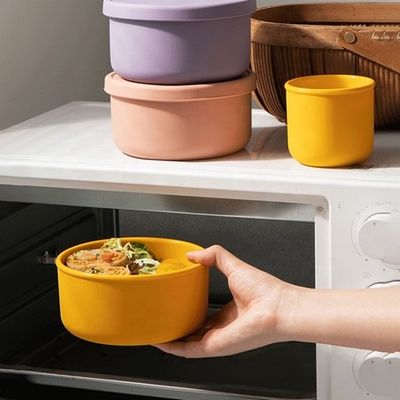 キッチン 食品 保存 丸い シリコン ランチボックス Bento ボックス BPA 無料 新鮮保存
