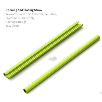 深?? 市はBPAフリーシリコン 旅用の開けるストローを販売しています カスタム色 230*11mm/17g
