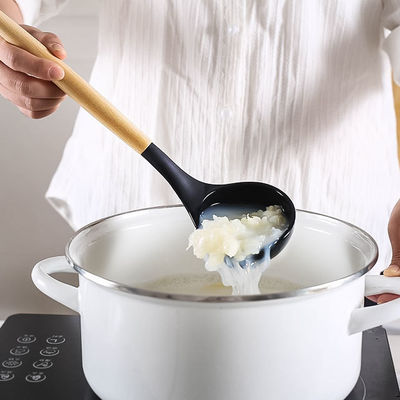24 パーツ ノンスティック 木製 ハンドル シリコン キッチン ガジェット セット