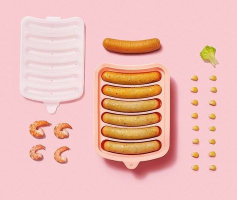 17.5*14cm シリコン ソーセージ 赤ちゃん 補完食品 食品級 ホットドッグ 菌類