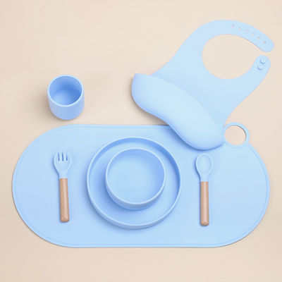 モダンデザイン 丸いキャロップ シリコンプレイスマット 子供の食卓 OEM/ODM歓迎