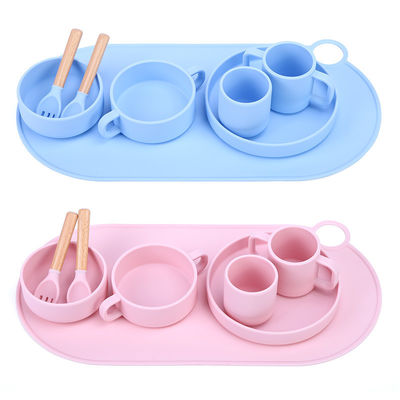 モダンデザイン 丸いキャロップ シリコンプレイスマット 子供の食卓 OEM/ODM歓迎