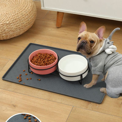 シリコン 犬猫碗マット 多色とカスタム印刷付きの不粘性食品パッド