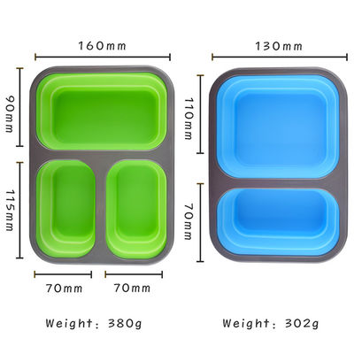 エコフレンドリーキッズ用 2 部屋の防水食品収納容器
