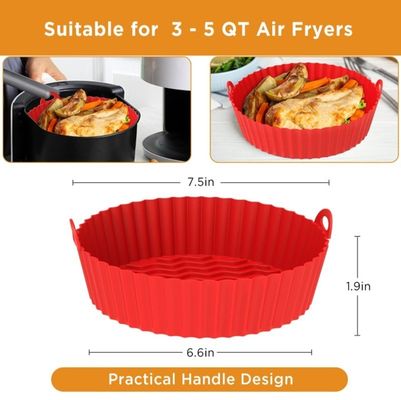 1.96cm*17cm*6.5cm シリコンエアフライヤーライナー 持続可能で再利用可能な料理用