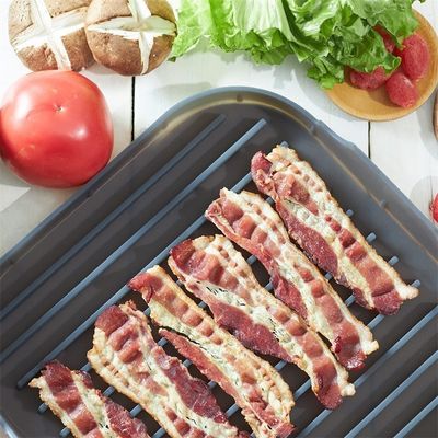 持続可能 シリコンベーコン 微波炉やオーブンの調理用 灰色またはカスタム